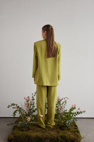 Premium Helena Oversized Blazer Olive Green