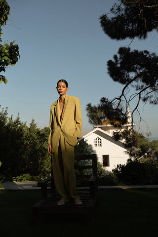 Premium Helena Oversize Jacket Palazzo Trousers Set