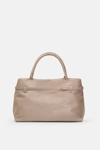 Beige Valor Suede Handbag