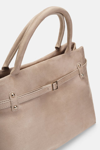 Beige Valor Suede Handbag