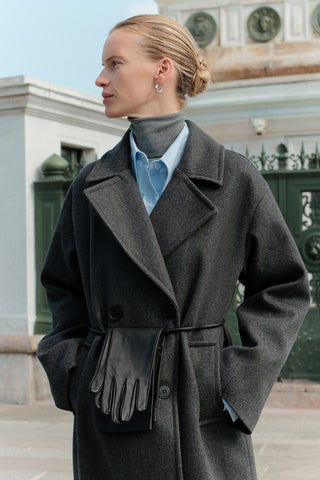 Luce Wool Oversized Coat Anthracite
