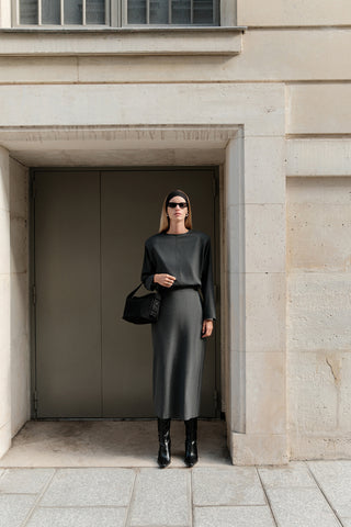 Private Edition Wrap Skirt Anthracite