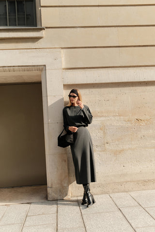 Private Edition Wrap Skirt Anthracite