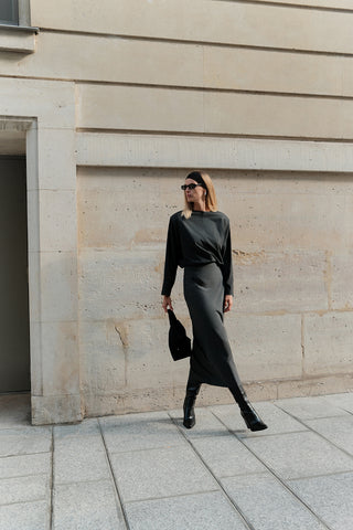 Private Edition Wrap Skirt Anthracite