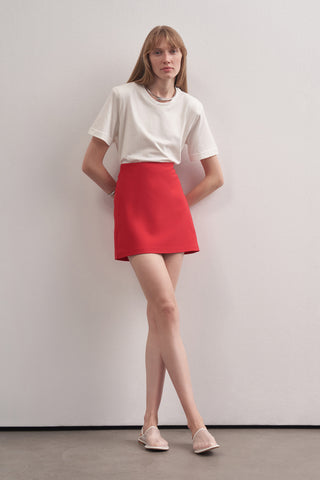 Red Mini Skirt Red