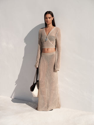 Flara Blouse Skirt Beachwear Set