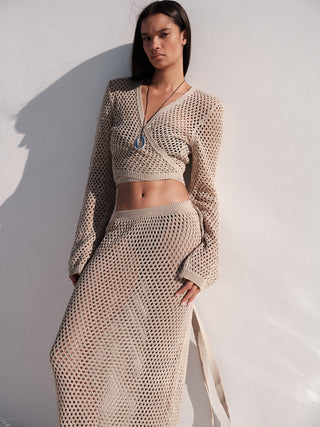 Flara Blouse Skirt Beachwear Set