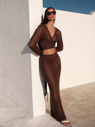 Flara Blouse Skirt Beachwear Set