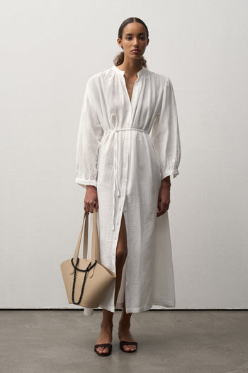 Muslin Midi Shirt Dress