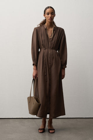 Muslin Midi Shirt Dress