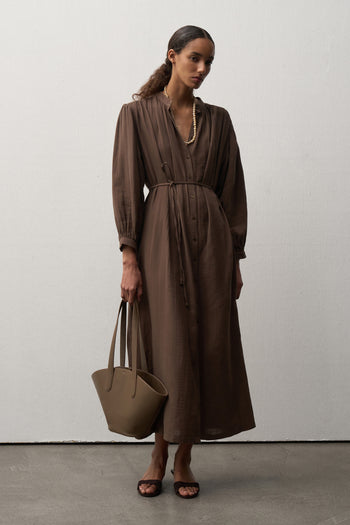 Muslin Midi Shirt Dress