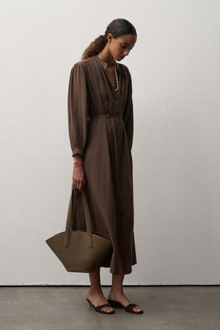 Muslin Midi Shirt Dress