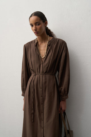 Muslin Midi Shirt Dress