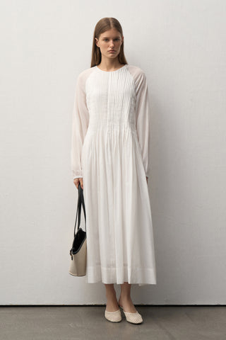 Pleated Midi Dress