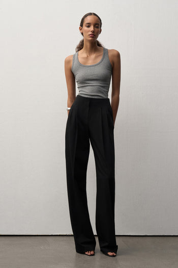 Crew Neck Ribbed Tank Top