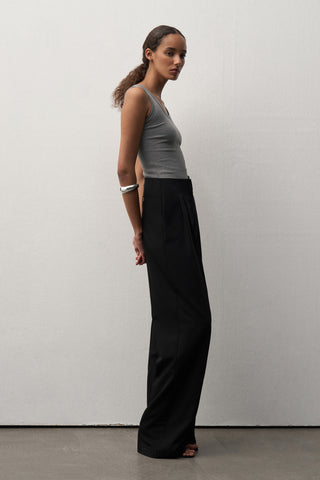 Crew Neck Ribbed Tank Top