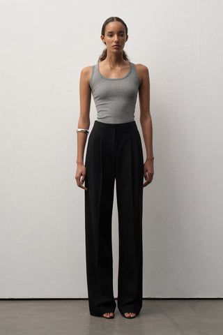 Crew Neck Ribbed Tank Top