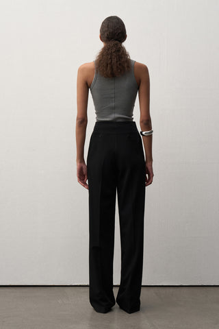 Crew Neck Ribbed Tank Top