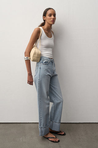 Mathilda Folded Leg Wide Leg Jean