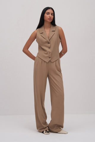 Private Edition Palazzo Pants Taupe