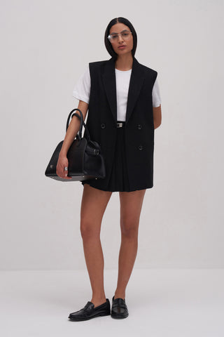 High Waist Pleated Mini Skirt