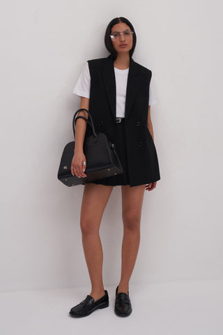 High Waist Pleated Mini Skirt