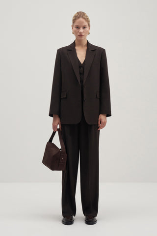 Private Edition Oversized Blazer Dark Brown