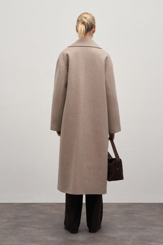 Luce Wool Oversized Coat Latte