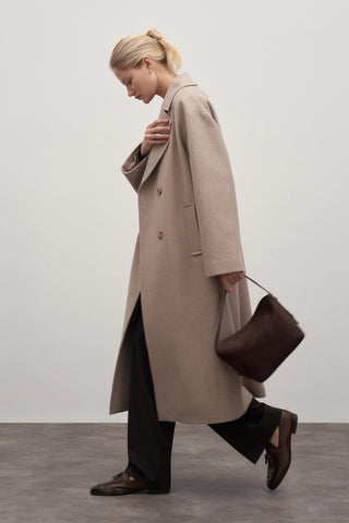 Luce Wool Oversized Coat Latte