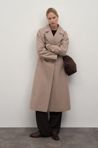 Luce Wool Oversized Coat Latte