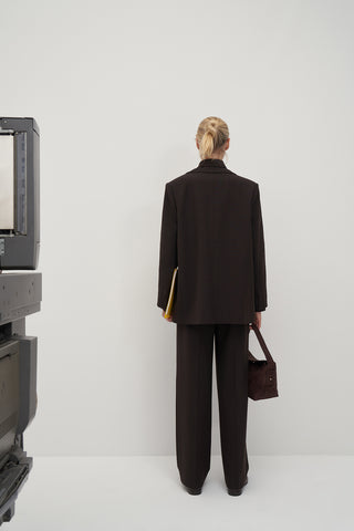 Private Edition Oversized Blazer Dark Brown
