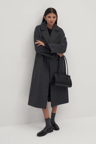 Luce Wool Oversized Coat Anthracite