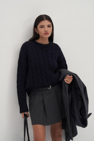 Private Edition Blazer & Skirt Set Anthracite
