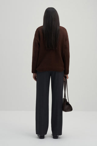 Wool Blend Knitted Oversised Pullover