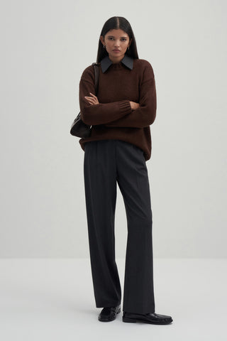 Wool Blend Knitted Oversised Pullover