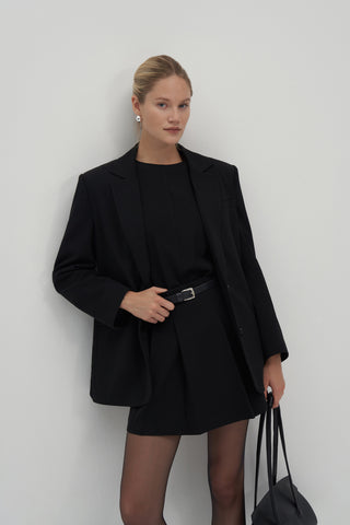 Private Edition Belted Mini Skirt Black