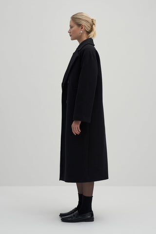 Luce Wool Oversized Coat Black