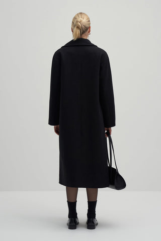 Luce Wool Oversized Coat Black