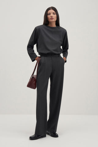 Private Edition Blouse & Everyday Trousers Set Anthracite