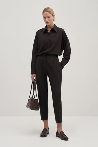 Private Edition Carrot Trousers Dark Brown