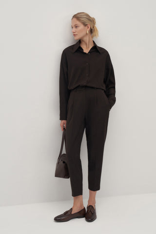 Private Edition Carrot Trousers Dark Brown