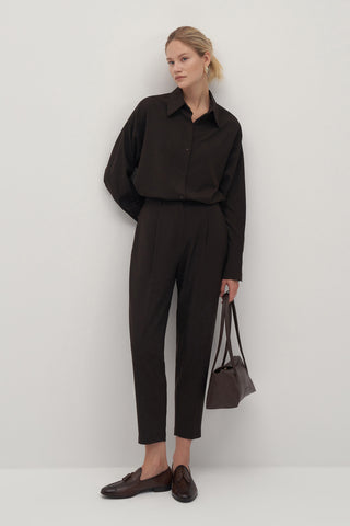 Private Edition Carrot Trousers Dark Brown