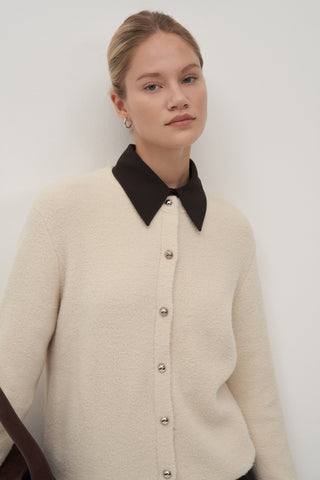 Limited Edition Fluffy Cardigan Ecru
