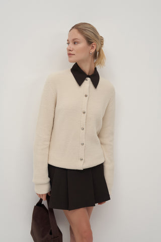 Limited Edition Fluffy Cardigan Ecru