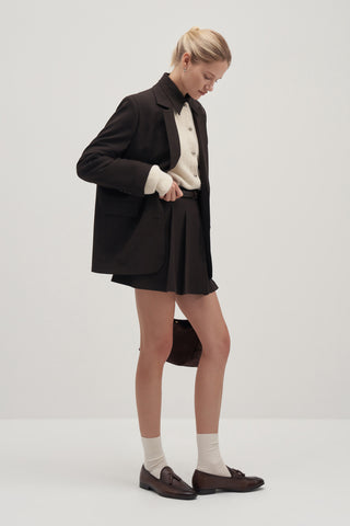 Private Edition Blazer & Skirt Set Dark Brown