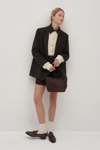 Private Edition Blazer & Skirt Set Dark Brown