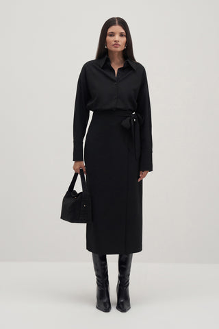 Private Edition Wrap Skirt Black