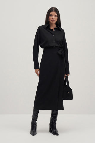 Private Edition Wrap Skirt Black