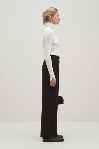 Private Edition Double Breasted Blazer & Cross Trousers Set Dark Brown