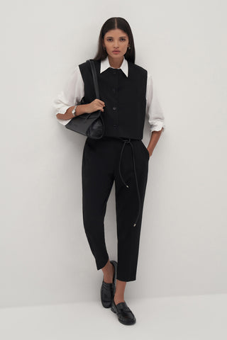 Private Edition Button Detail Vest Black